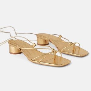 Zara Rose Gold Sandals